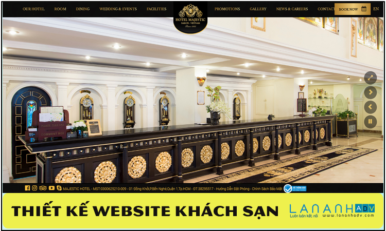 Thiết kế website cho khách sạn